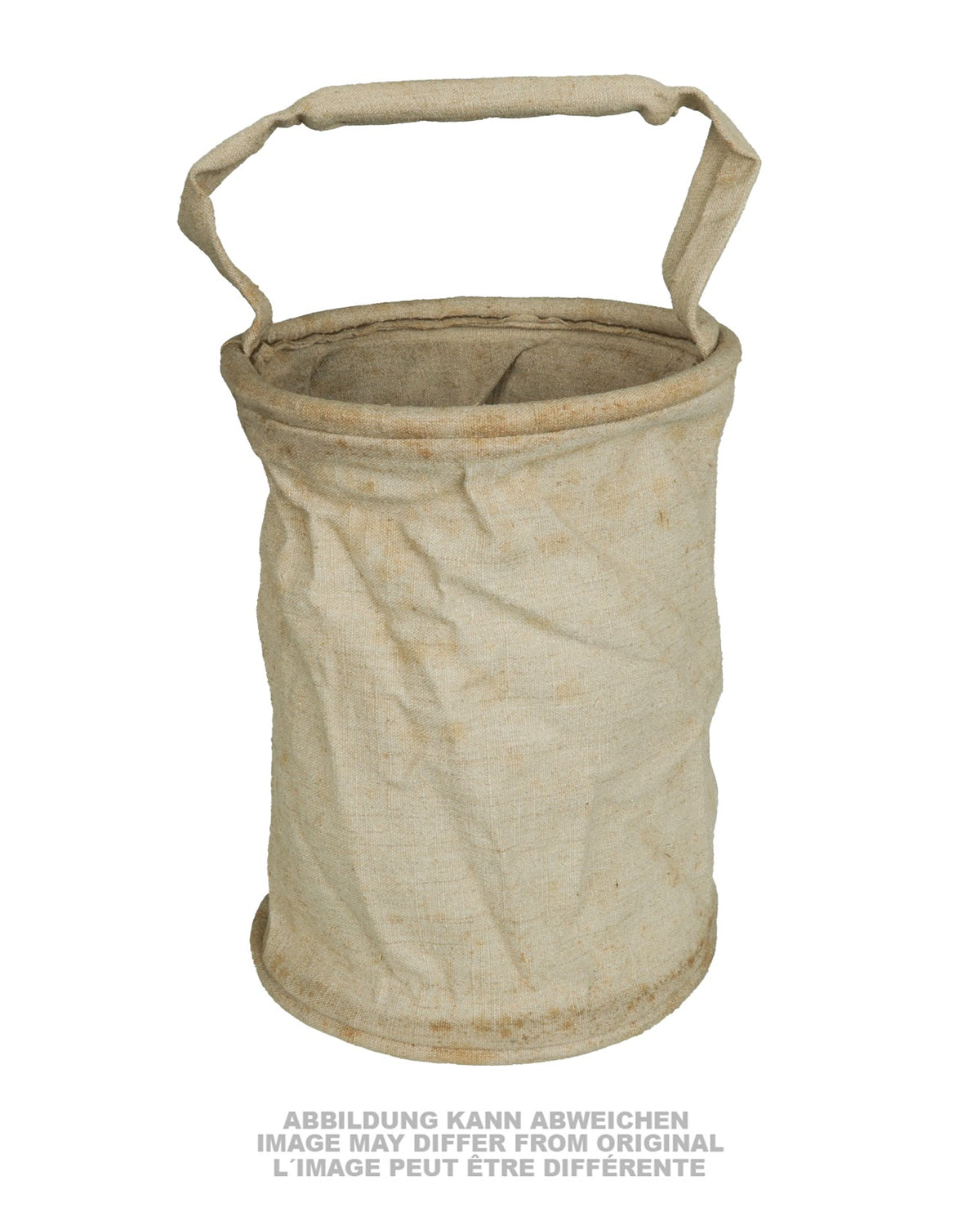 Seau en toile de voile type britannique, surplus d'occasion pour bivouac et jardin