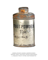 Poudre pour les pieds type britannique 1940, boîte de 1 3/4 once, pièce d'époque
