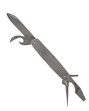 Couteau de poche type armée US Mil-Tec tout acier inoxydable lame 7 cm avec ouvre-boîte