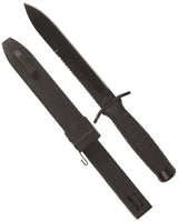 Couteau à lame fixe Mil-Tec avec scie dorsale 8 cm lame de 17 cm et fourreau ABS