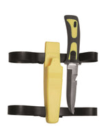 Couteau à lame fixe de plongée Mil-Tec Frogman lame inox 12 cm avec étui ABS et sangles