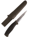 Couteau à lame fixe Mil-Tec Mora Army en acier Sandvik 12C27 lame 10 cm avec étui