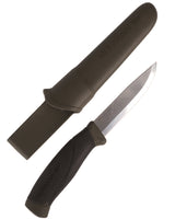 Couteau à lame fixe Mil-Tec Mora Army en acier Sandvik 12C27 lame 10 cm avec étui