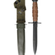 Baïonnette type US M4 Mil-Tec lame acier 420 de 16 cm poignée cuir avec fourreau M8A1
