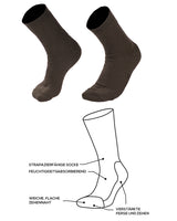 Chaussettes Mil-Tec Nature en viscose de bambou talon et pointe renforcés