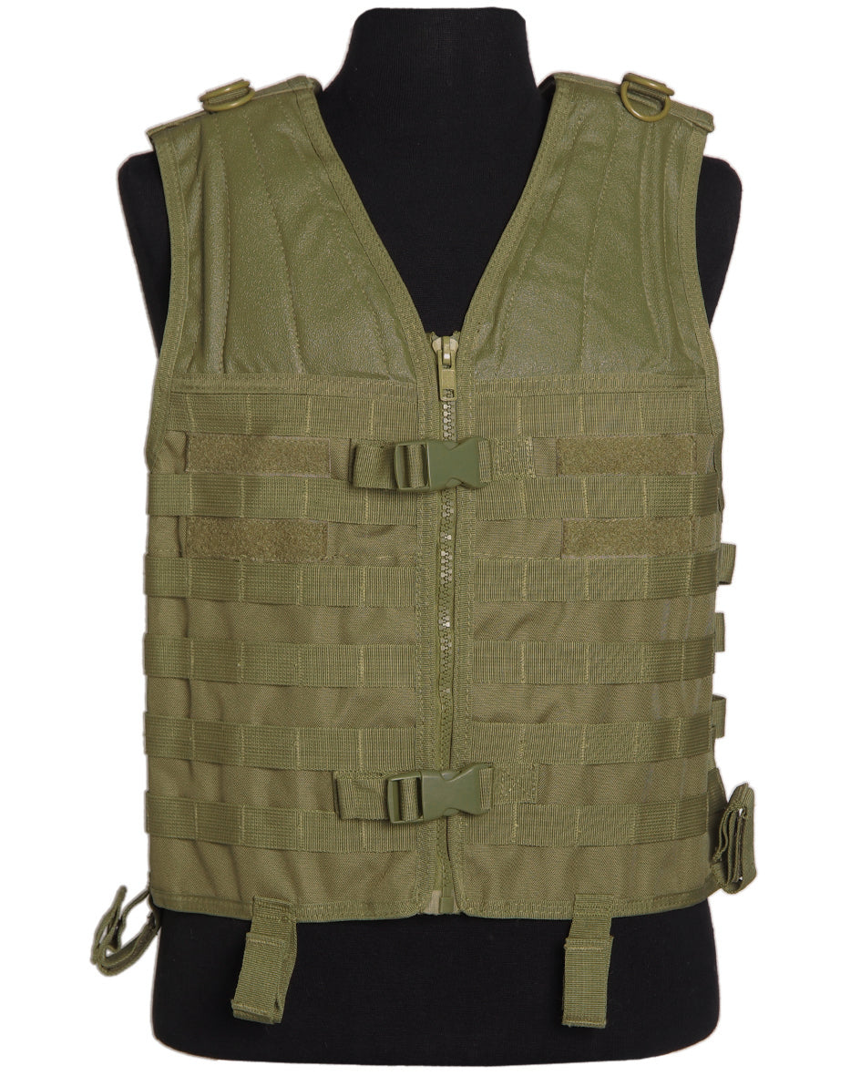 Gilet porteur d'équipement MOLLE Mil-Tec en polyester enduit à poignée d'extraction