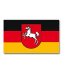 Drapeau du Land de Basse-Saxe Mil-Tec en polyester 90 x 150 cm avec deux œillets