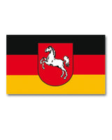 Drapeau du Land de Basse-Saxe Mil-Tec en polyester 90 x 150 cm avec deux œillets