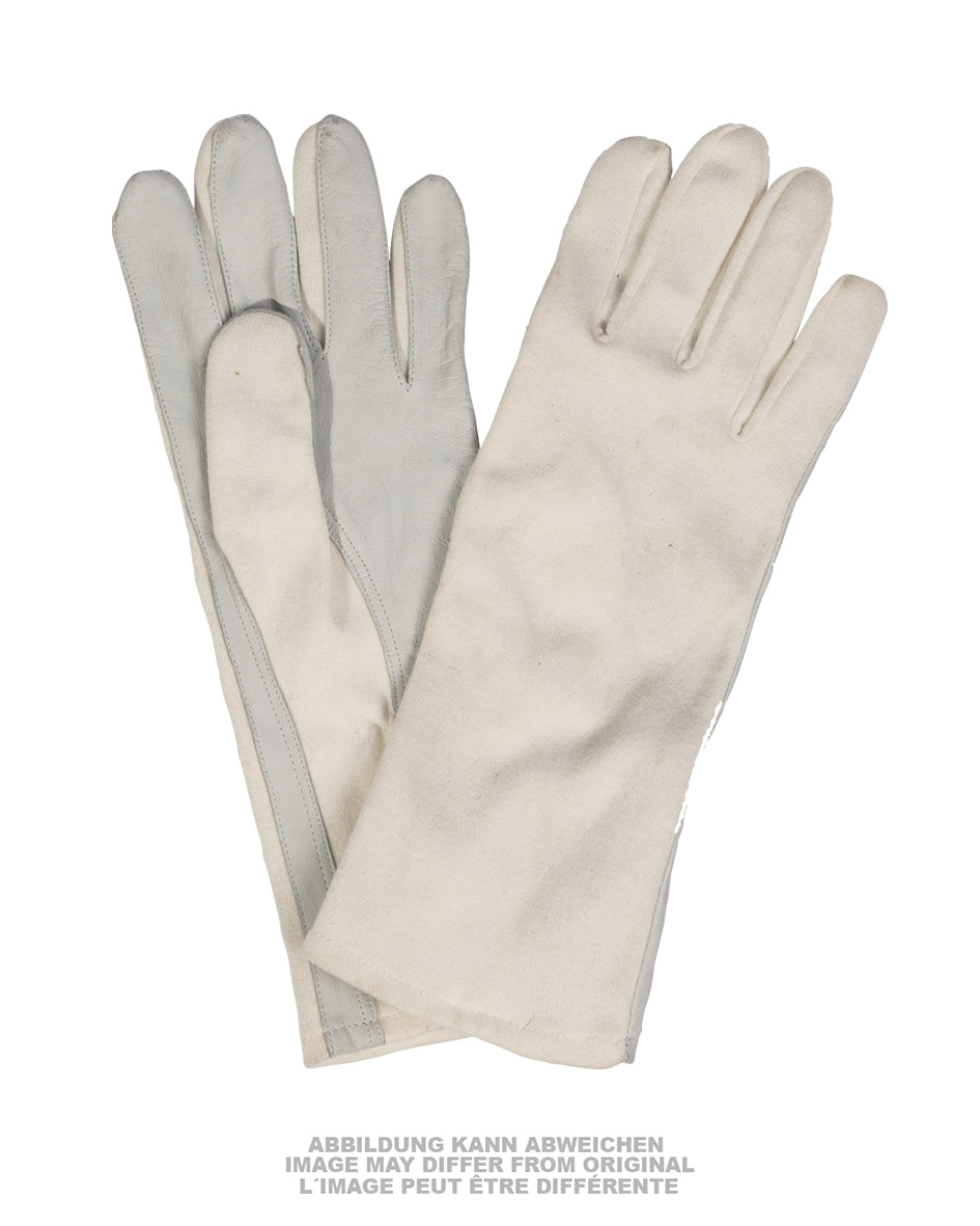 Gants de vol de la Bundeswehr en coton et aramide, paume cuir, occasion