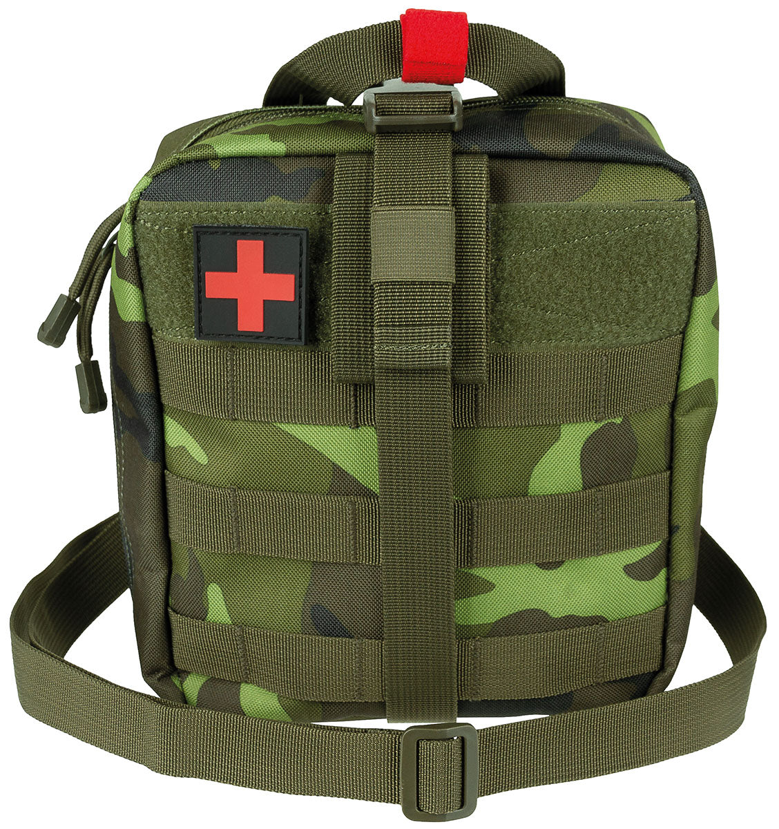 Pochette médicale MFH IFAK MOLLE grand format 21 x 22 x 12 cm avec bandoulière