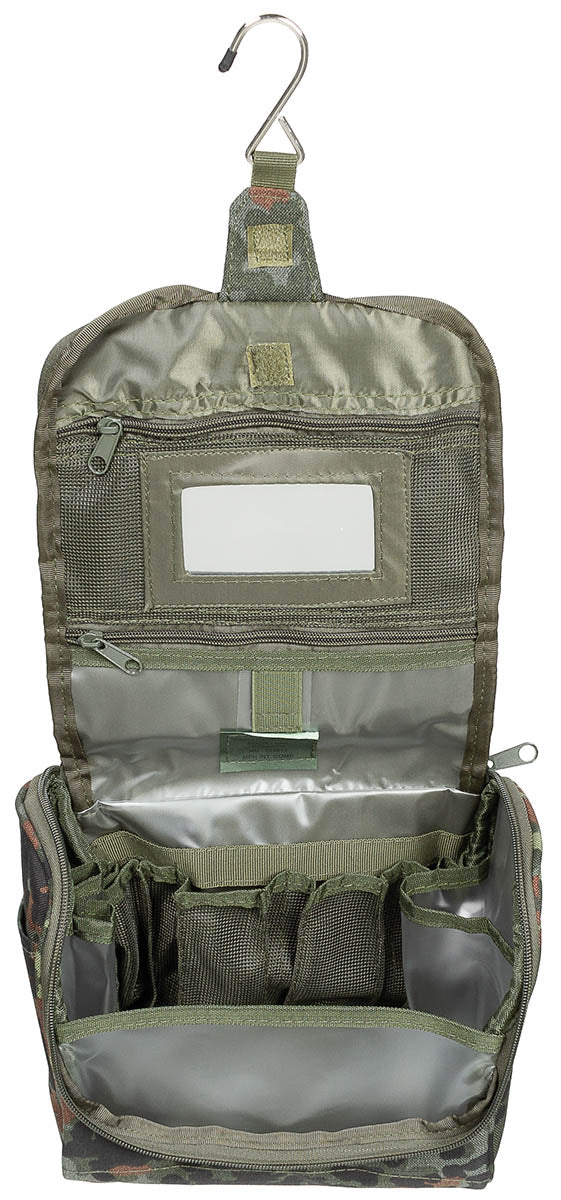 Trousse de toilette BW MFH en Cordura 23 × 48 cm avec miroir amovible et crochet