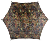 Bâche MFH Hexagon-Tarp 340 x 310 cm colonne d'eau 3000 mm avec 8 piquets