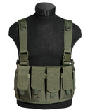 Gilet Chest Rig Mil-Tec en polyester enduit PVC 4 poches chargeurs et 2 poches pistolet