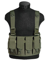 Gilet Chest Rig Mil-Tec en polyester enduit PVC 4 poches chargeurs et 2 poches pistolet