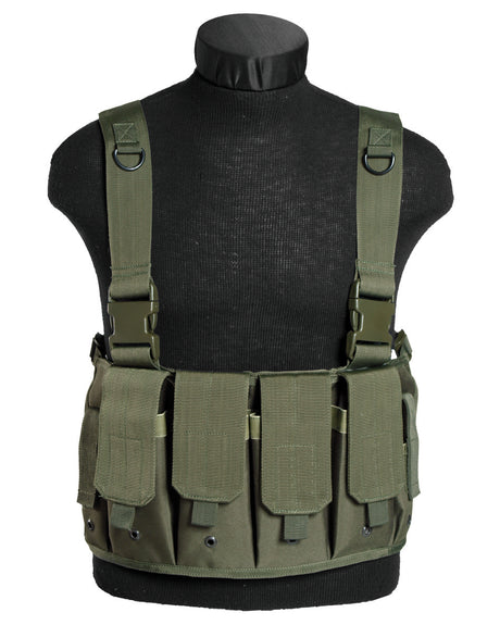 Gilet Chest Rig Mil-Tec en polyester enduit PVC 4 poches chargeurs et 2 poches pistolet