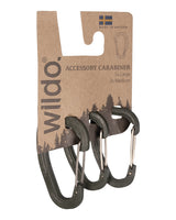 Lot de 3 mousquetons d'accessoire Wildo en polyoxyméthylène charges 35 et 50 kg