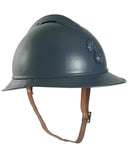 Casque d'entraînement Mil-Tec gabarit français Adrian 1915 en acier coiffe cuir