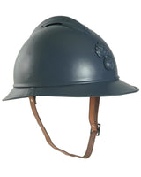 Casque d'entraînement Mil-Tec gabarit français Adrian 1915 en acier coiffe cuir