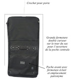 Housse à habits Personnel Navigant polyester enduit PVC, 2 cintres fournis