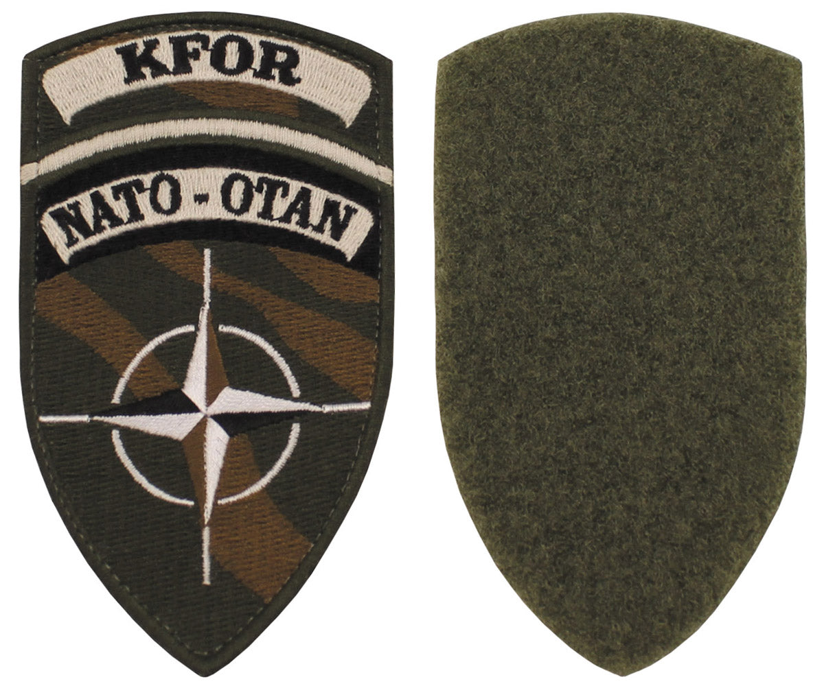 Écusson auto-agrippant de l'OTAN Kfor, surplus comme neuf, lot de 10