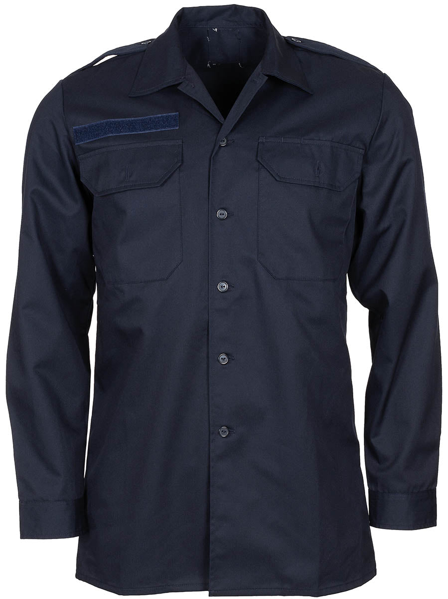 Chemise de campagne néerlandaise à manches longues en coton et polyester, surplus d'occasion, lot de 10