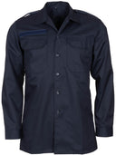Chemise de campagne néerlandaise à manches longues en coton et polyester, surplus d'occasion, lot de 10