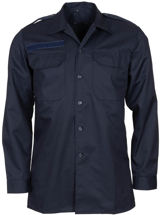 Chemise de campagne néerlandaise à manches longues en coton et polyester, surplus d'occasion, lot de 10