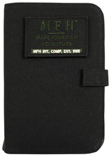 Organiseur A6 MFH 14 x 20 cm avec bloc de feuilles, porte-anneaux et écusson amovible