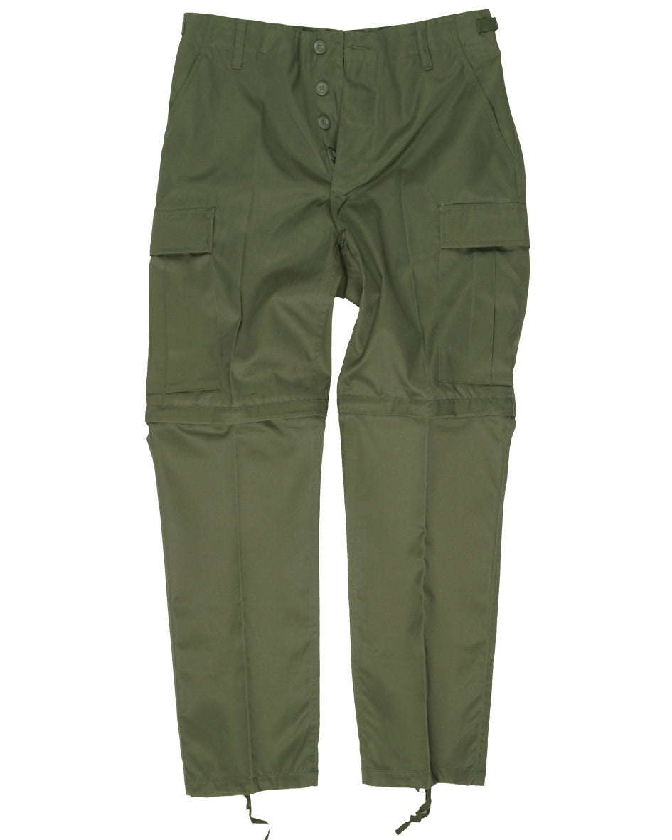 Pantalon de combat convertible Mil-Tec type BDU en polycoton avec jambes amovibles