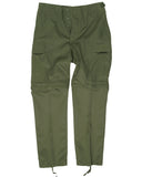 Pantalon de combat convertible Mil-Tec type BDU en polycoton avec jambes amovibles