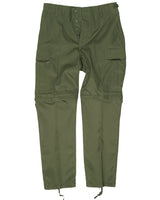 Pantalon de combat convertible Mil-Tec type BDU en polycoton avec jambes amovibles
