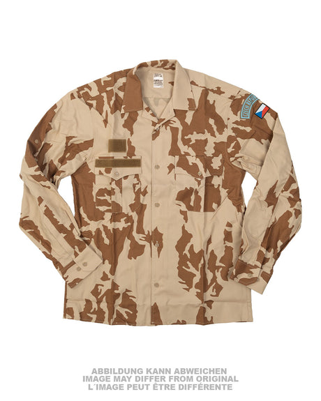 Chemise de campagne tchèque modèle M95 en coton-polyester, stock ancien
