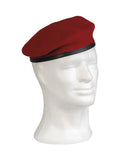 Béret commando type Bundeswehr Mil-Tec en laine mérinos bordure cuir de chèvre UPF 40