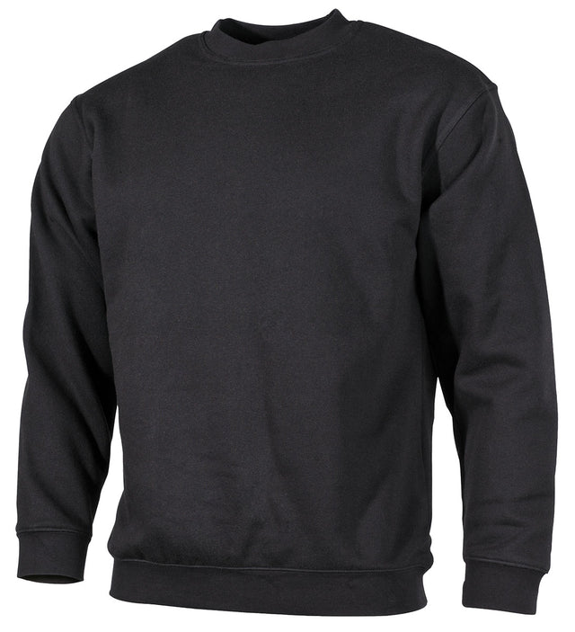 Sweat-shirt col rond MFH 340 g/m² polycoton bords-côtes et col renforcé
