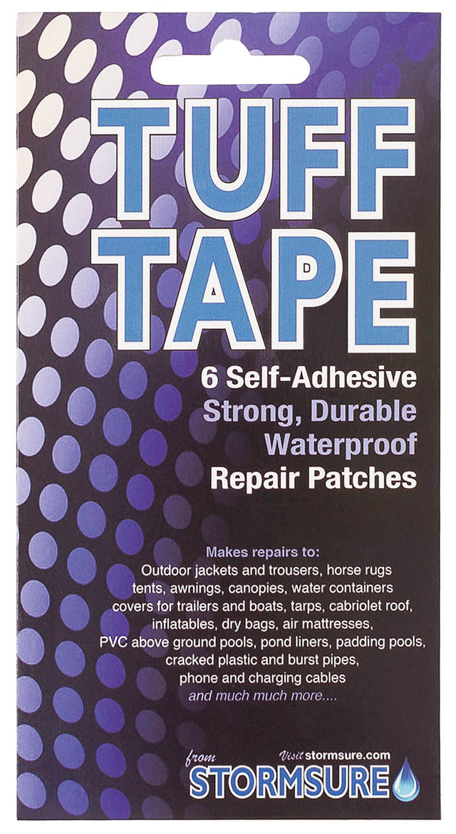 Kit de rustines autocollantes Tuff Tape Stormsure pour vêtement, tente et sac