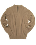 Pull type armée suisse Mil-Tec en polyacrylique col rond à fermeture à glissière profonde