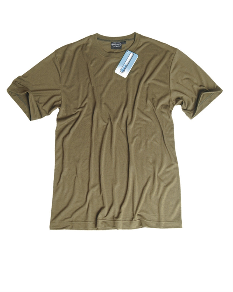 Maillot de corps Mil-Tec en tissu Coolmax manches courtes pour évacuation de l'humidité