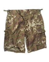 Short type US Mil-Tec en coton ripstop prélavé six poches et ceinture réglable