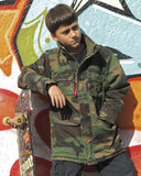 Veste doublée Mil-Tec type Ranger pour enfant en coton twill prélavé et quatre poches