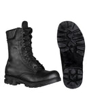Bottes de combat Mil-Tec type néerlandais en cuir pleine fleur laçage huit œillets