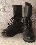 Bottes de combat Mil-Tec type français en cuir pleine fleur avec guêtre à boucles