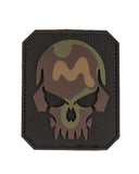 Morale patch tête de mort grand format Mil-Tec 3D PVC 7,6 x 6,3 cm 13 g auto-agrippant