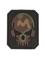 Morale patch tête de mort grand format Mil-Tec 3D PVC 7,6 x 6,3 cm 13 g auto-agrippant