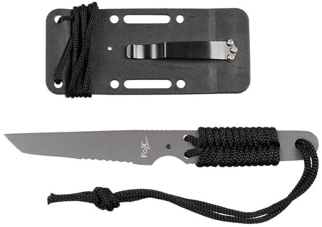 Couteau à lame fixe Action I Fox Outdoor lame tanto 8,5 cm manche tressé 60 g