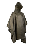Poncho Mil-Tec Basic en polyester ripstop enduit 207 x 141 cm pour 260 g avec œillets