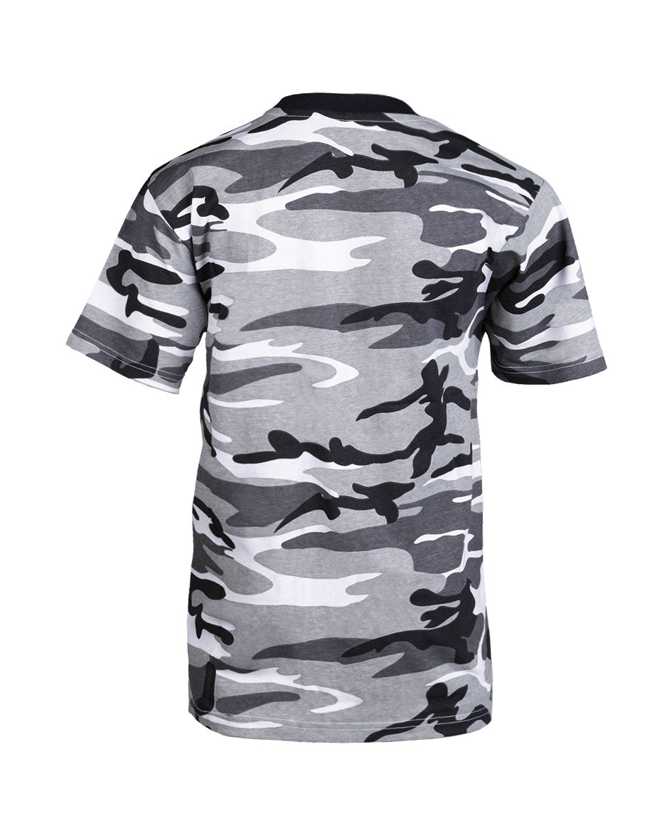 T-shirt enfant Mil-Tec en coton 140 à 145 g/m² manches courtes motif militaire