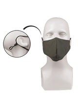 Masque de bouche et de nez Mil-Tec en polyester extensible doublé coton avec pince-nez