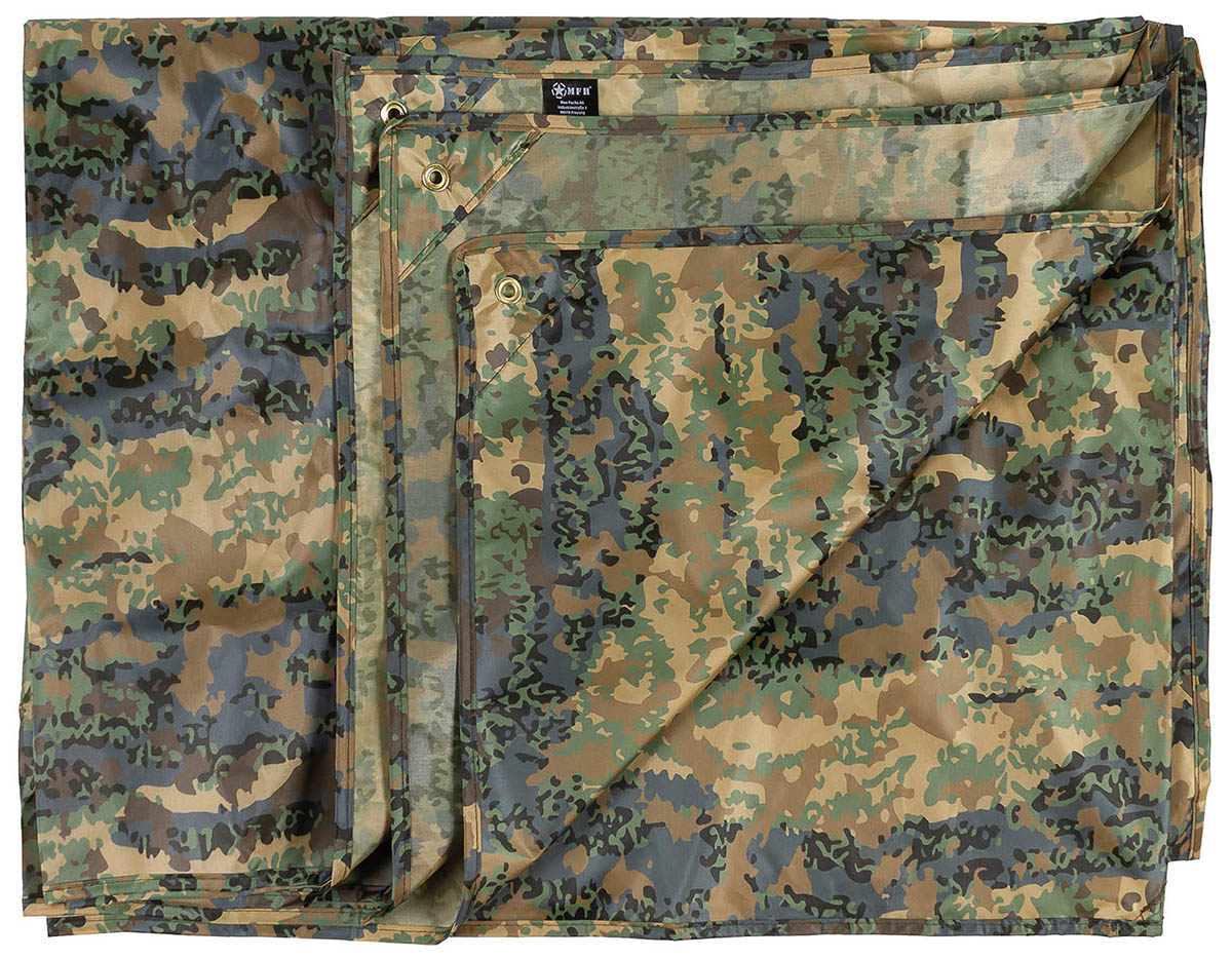 Bâche multi-usages MFH Tarp 300 x 300 cm à œillets renforcés colonne d'eau 2500 mm