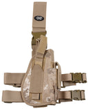 Holster de cuisse MFH pour droitier à deux sangles et porte-chargeur latéral