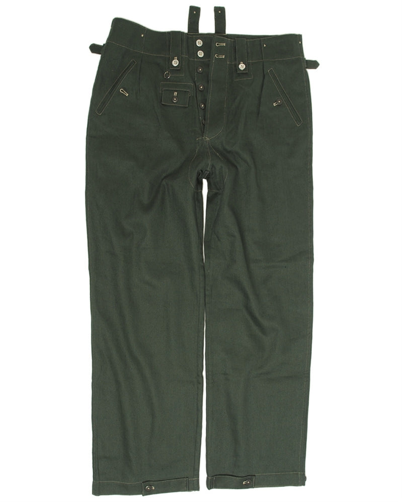 Pantalon de treillis M40 type Wehrmacht Mil-Tec en lin et coton doublé coton